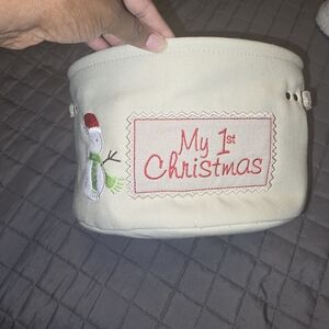 My 1st Christmas Basket with Snowman